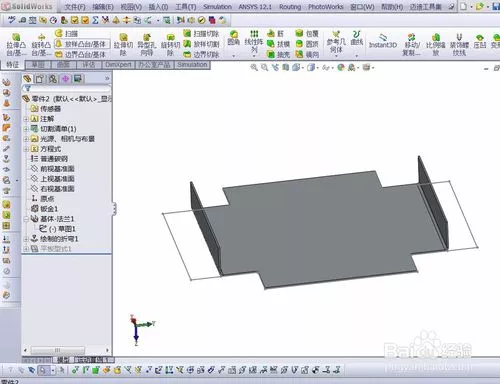 solidworks教程--钣金之绘制的折弯功能的图6